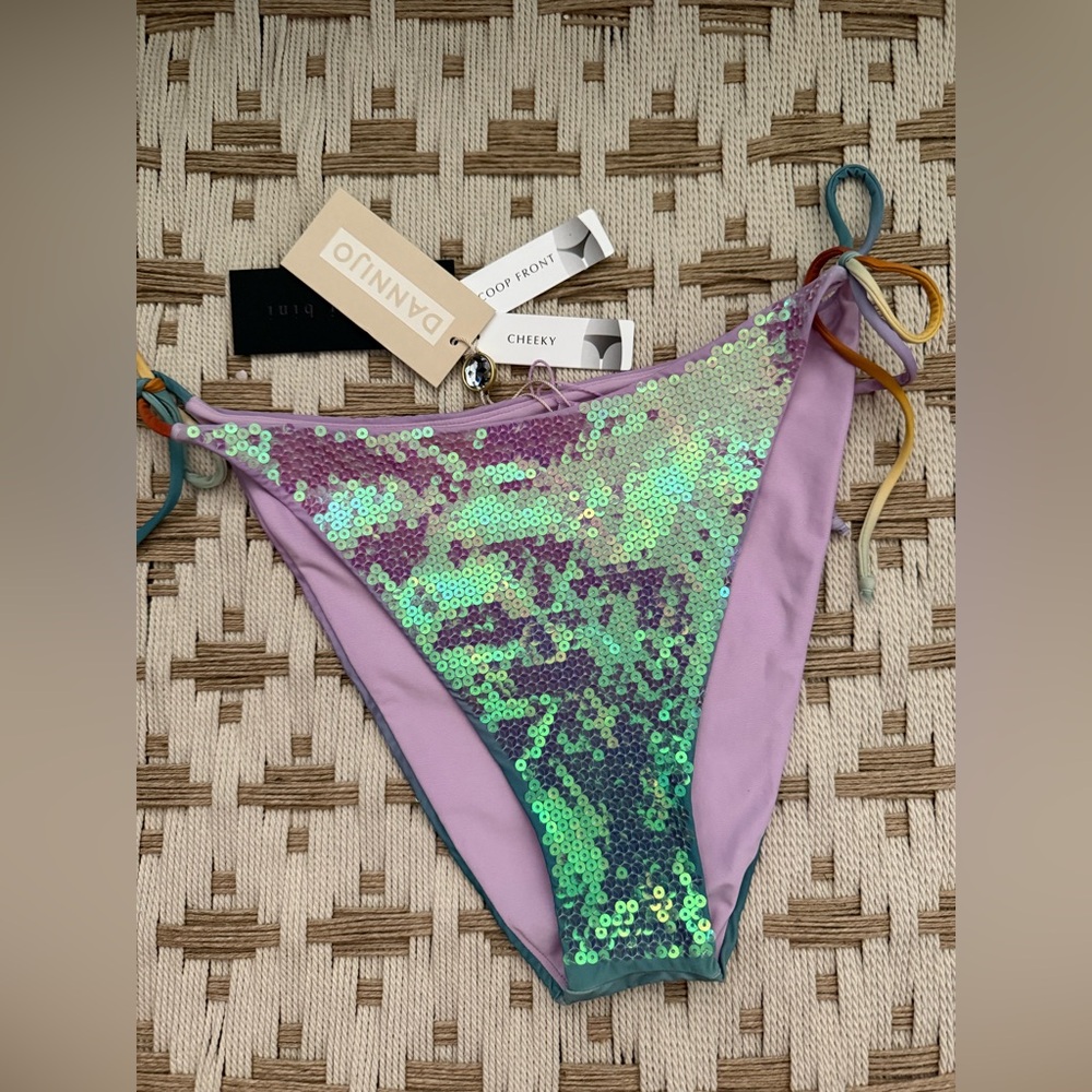 NWT Dannijo/ Gianni Bini Bikini Bottom Sequin Mermaid XL